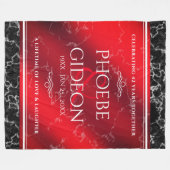 Couverture Polaire Élégant 42e anniversaire du Mariage Jasper (Devant (Horizontal))