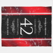 Couverture Polaire Élégant 42e anniversaire du Mariage Jasper (Devant (Horizontal))