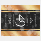 Couverture Polaire Élégant 49ème anniversaire de Mariage de cuivre (Devant (Horizontal))