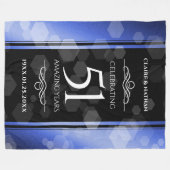 Couverture Polaire Élégant 51e anniversaire de Mariage Sapphire (Devant (Horizontal))