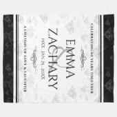 Couverture Polaire Élégant 60ème 75ème anniversaire de Mariage de dia (Devant (Horizontal))