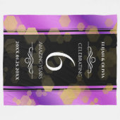 Couverture Polaire Élégant 6ème anniversaire de Mariage d'Améthyste (Devant (Horizontal))