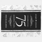Couverture Polaire Élégant 75e anniversaire de Mariage de diamant (Devant (Horizontal))