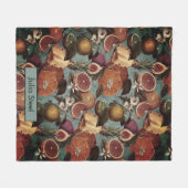 Couverture Polaire Élégant agrumes jaunes oranges fruits menthe (Devant (Horizontal))