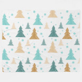 Couverture Polaire Élégant arbre de conception de flocon de neige de  (Devant (Horizontal))