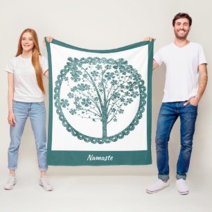 Couverture Polaire Élégant arbre de vie Parties scintillant bleue Nam