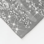 Couverture Polaire Élégant Arbres Étincelants de Noël Argent  (Coin)