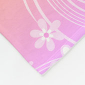 Couverture Polaire Élégant arc-en-ciel fleuri abstrait motif (Coin)