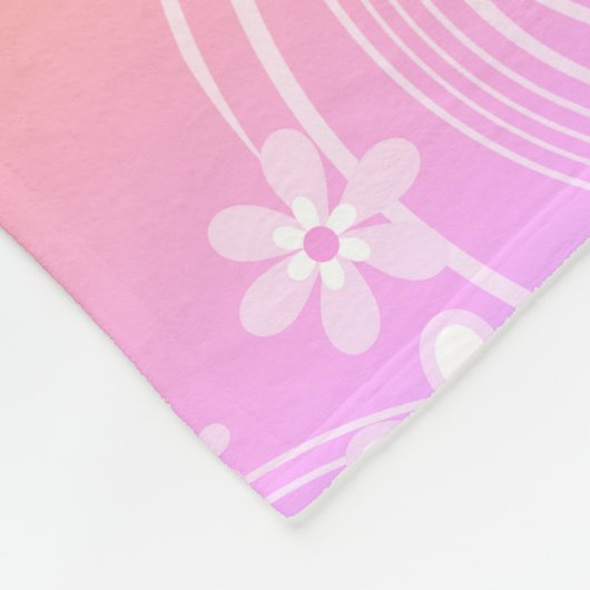 Couverture Polaire Élégant arc-en-ciel fleuri abstrait motif (Coin)