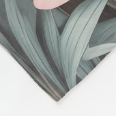 Couverture Polaire Elegant Arctic Fox Pink Floral (Coin)