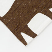 Couverture Polaire Elégant Art Nouveau Bleu Chat-Whimsical Noir (Coin)