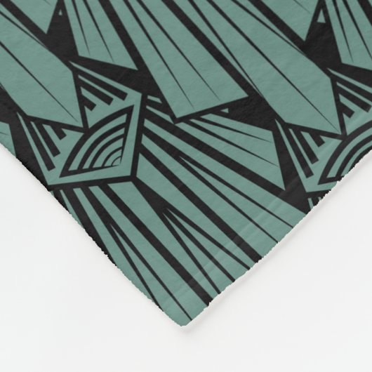 Couverture Polaire Élégant art sombre déco éléments géométriques abst (Coin)