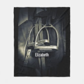 Couverture Polaire Élégant bâton d'argent sur selle d'équitation angl (Devant)