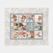 Couverture Polaire Élégant Besties BFF Photo Collage avec noms (Devant (Horizontal))