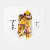 Couverture Polaire Elégant BFF Meilleur Amis Pour Anniversaire Carte (Devant (Horizontal))