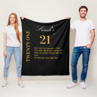 Elégant Black and Gold Soixante-21e Anniversaire S