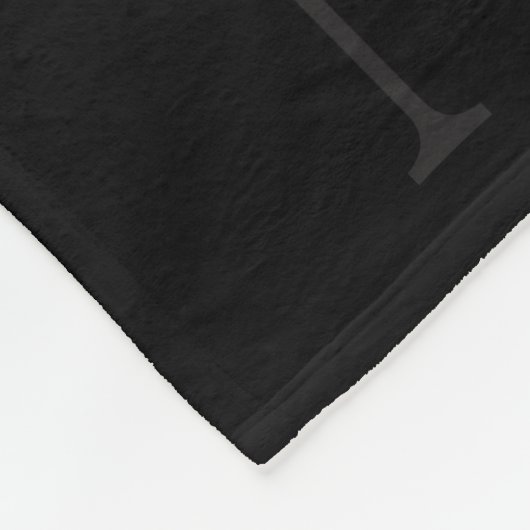Couverture Polaire Elegant black &gray initial monogram (Coin)