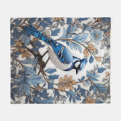 Couverture Polaire Elégant Blue Jay William Morris inspiré (Devant (Horizontal))