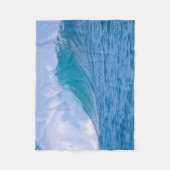 Couverture Polaire Elegant Blue Ocean Waves Acrylic Artwork | (Devant)