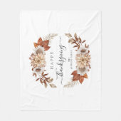 Couverture Polaire Elégant Bon thanksgiving de feuilles d'automne (Devant)