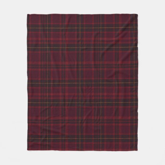Couverture Polaire Elegant Burgundy Tartan (Devant)