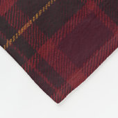 Couverture Polaire Elegant Burgundy Tartan (Coin)