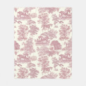 Couverture Polaire Elégant Chic Rose Rustique Horses Toile (Devant)