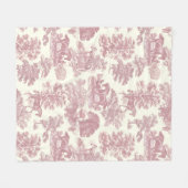 Couverture Polaire Elégant Chic Rose Rustique Horses Toile (Devant (Horizontal))
