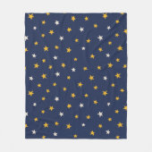 Couverture Polaire Elégant ciel bleu blanc et jaune étoiles (Devant)