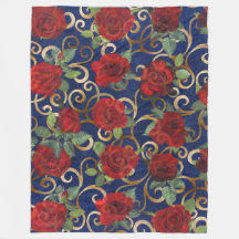 Elégant Classy Damask Vintage Rouge Rose Marine Bl