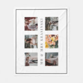 Couverture Polaire Élégant Collage de photos M. & Mme Mariage 6 (Devant)