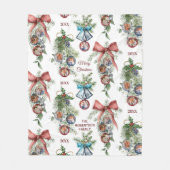 Couverture Polaire Élégant collection de photos de famille de Noël (Devant)