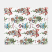 Couverture Polaire Élégant collection de photos de famille de Noël (Devant (Horizontal))