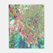 Couverture Polaire Élégant Corail et Chartreuse Limelight Hydrangea (Devant)