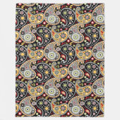 Couverture Polaire Élégant couleur d'automne Paisley Motif d'impressi (Devant)