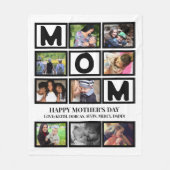 Couverture Polaire Elégant Custom Happy Mothers Day 9 Photo Collage (Devant)