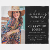 Couverture Polaire Élégant dans l'amour de la mémoire photo (Devant (Horizontal))