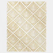 Couverture Polaire Elégant design art déco en palmier doré (Devant)