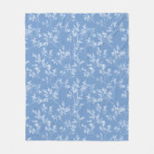 Couverture Polaire Elegant Dusty Blue Winter Frost Botanical (Devant)