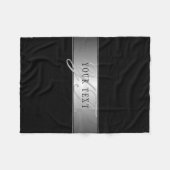 Couverture Polaire Élégant écriture de script de monogramme modifiabl (Devant (Horizontal))