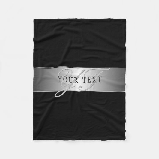 Couverture Polaire Élégant écriture de script de monogramme modifiabl (Devant)