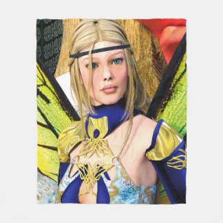 Couverture Polaire Elegant Fairy Butterfly Fantasy Portrait