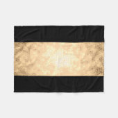 Couverture Polaire élégant faux or clair et bandes noires (Devant (Horizontal))