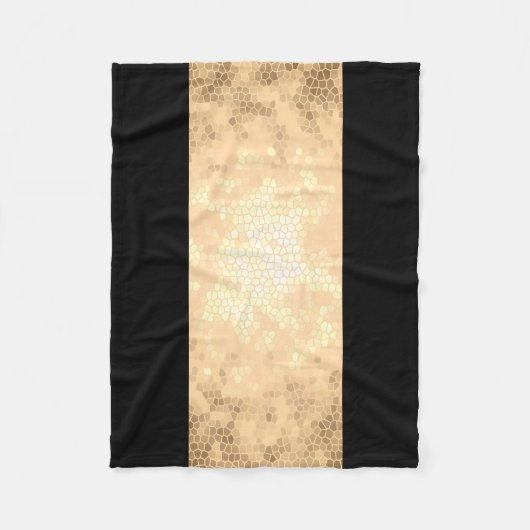 Couverture Polaire élégant faux or clair et bandes noires (Devant)