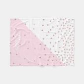 Couverture Polaire Elégant faux rose d'or parties scintillant confett (Devant (Horizontal))