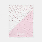 Couverture Polaire Elégant faux rose d'or parties scintillant confett (Devant)