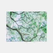 Couverture Polaire Élégant Feuilles Éffrayants & Branches Blanche pol (Devant (Horizontal))