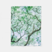 Couverture Polaire Élégant Feuilles Éffrayants & Branches Blanche pol (Devant)