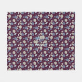 Couverture Polaire Élégant Fleur sauvage chic jaune (Devant (Horizontal))