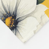 Couverture Polaire Élégant floral blanc (Coin)